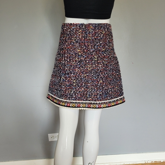 Zara Tassel Tweed Mini Skirt, VGUC, Size M - Picture 4 of 7